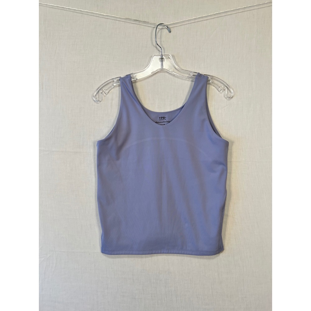 Abercrombie YPB Women Active Tank Top Periwinkle Purple Mesh Back Size 13/14